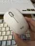 罗技（Logitech）M221 轻音鼠标 无线鼠标 办公鼠标 对称鼠标 带无线微型接收器 米白色 实拍图