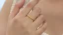 中国黄金（CHINA GOLD）星光璀璨18K金戒指女素圈金戒指结婚纪念日礼物送老婆女友生日 【今/次日达】18k金拉丝星光戒指-16# 实拍图