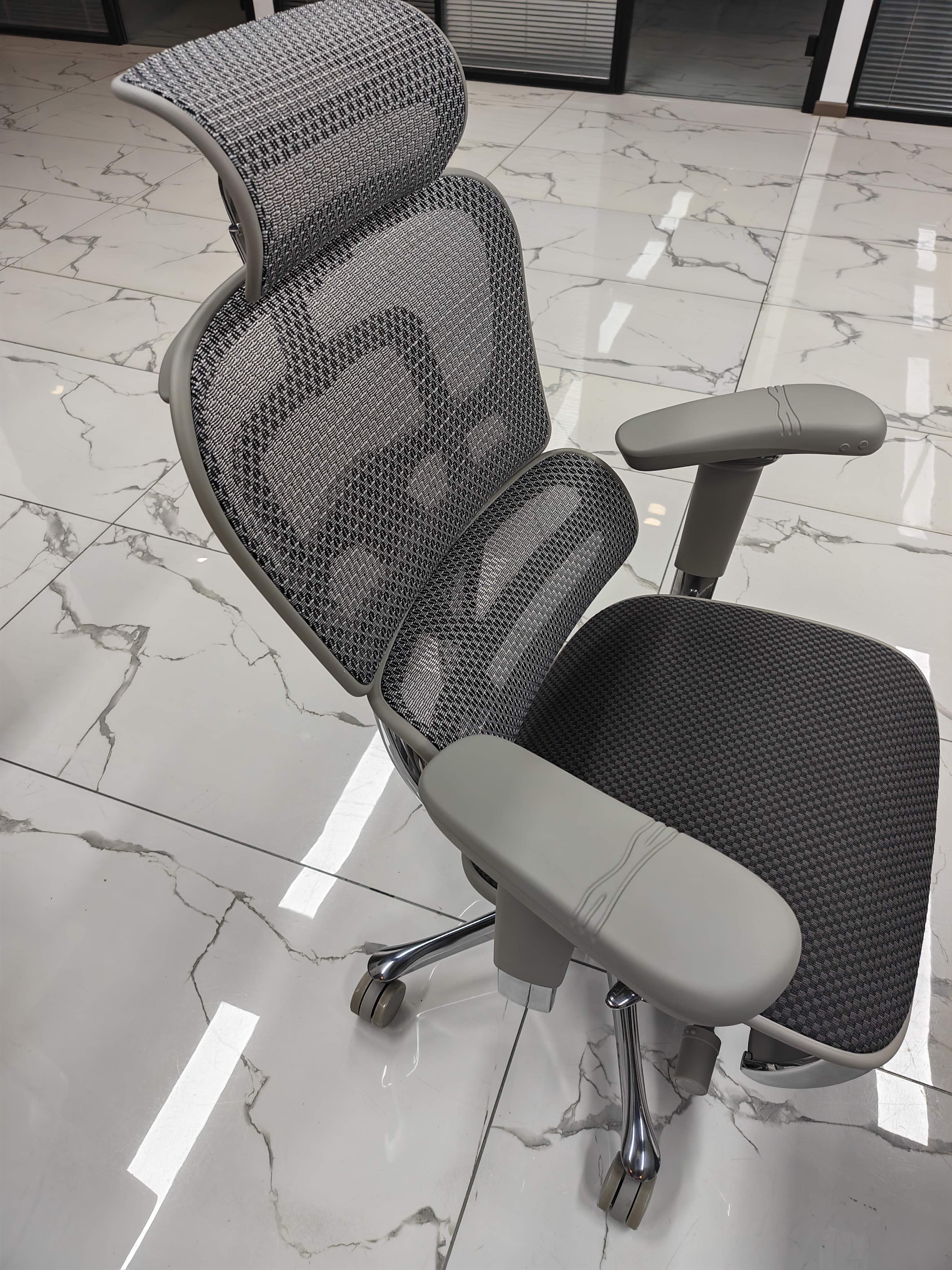 Ergonor保友金豪SE 顶奢旗舰人体工学椅超强撑腰护臀 家用办公老板座椅子 银白(云感科技坐垫)+躺舒宝 整椅发货 送货上门 实拍图