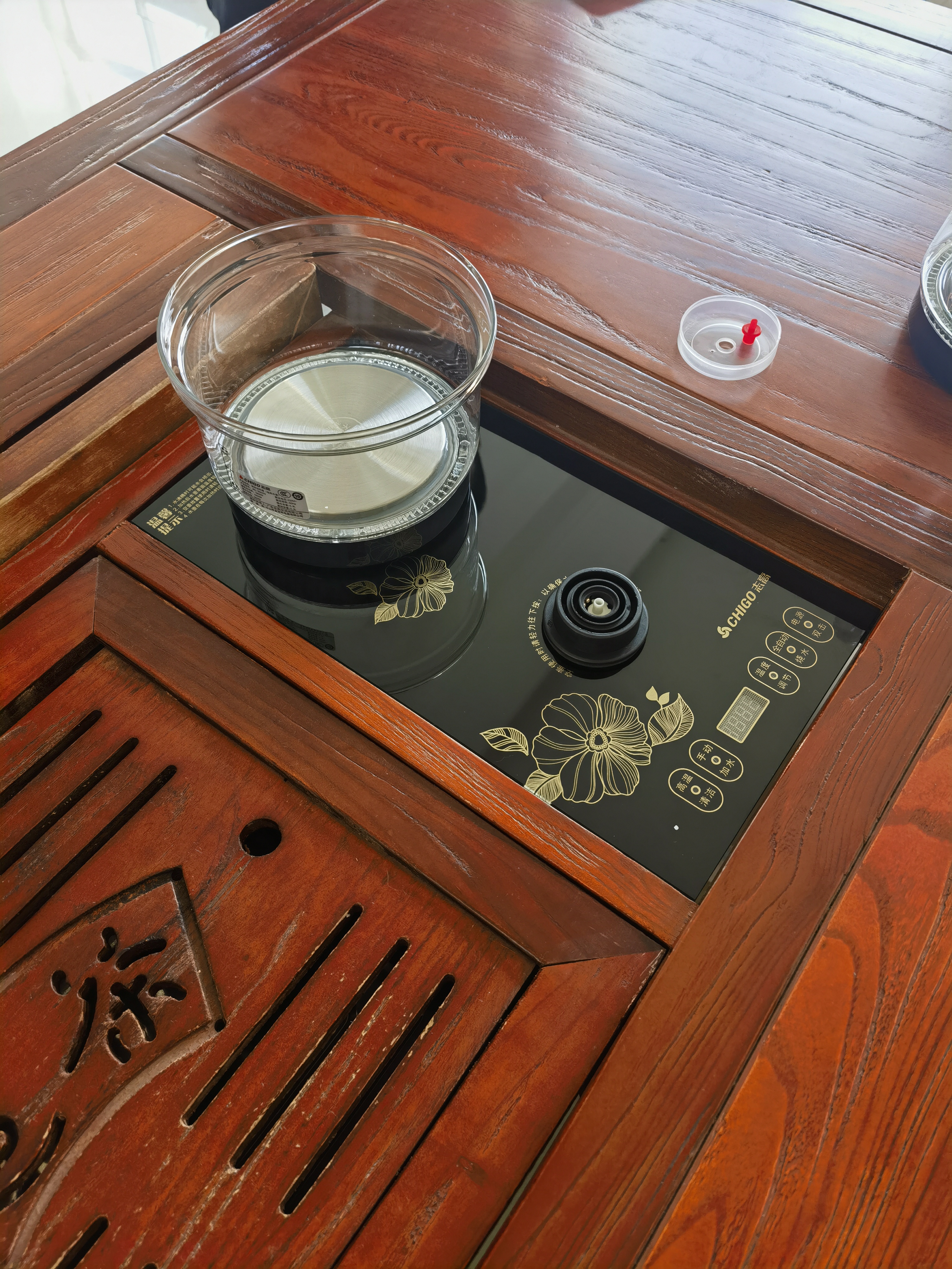 志高（CHIGO）全自动上水电热水壶 茶台烧水壶一体机 嵌入式泡茶电茶炉茶桌茶具套装316发热盘JBL-S9980 实拍图