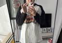 婧麒（JOYNCLEON）孕妇上衣夏季遮肚子不显怀大码衣服宽松长袖t恤白色XL Jwc175019 实拍图