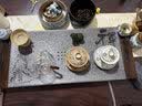 茗石斋老船木茶盘乌金石家用复古简约茶具套装火烧石头茶台天然茶托茶几 尺寸90*45*3CM（经典款） 实拍图