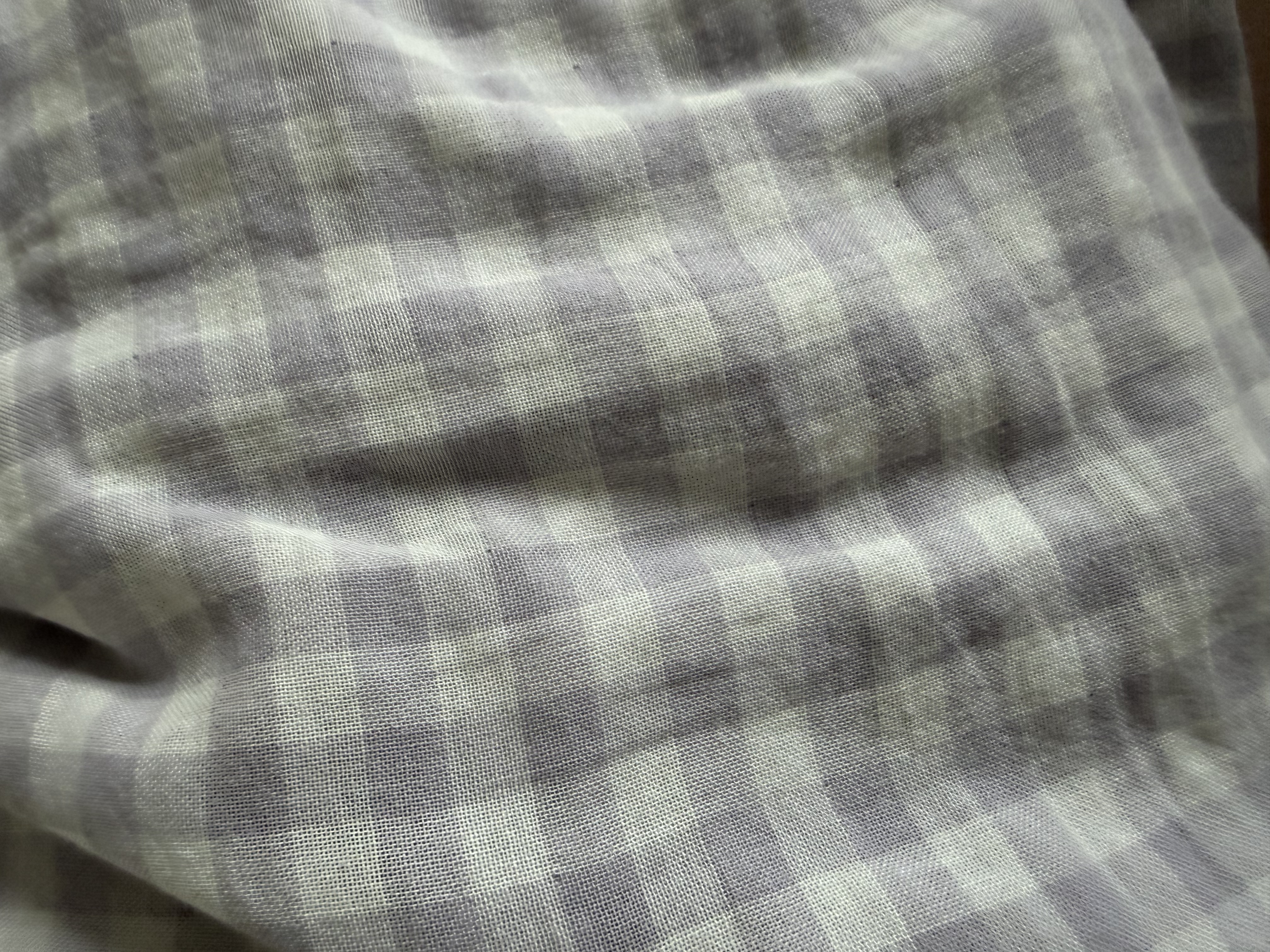 MUJI[自营限定款]女士无侧缝 双层纱织睡衣 纯棉家居服 薰衣草色 L 实拍图