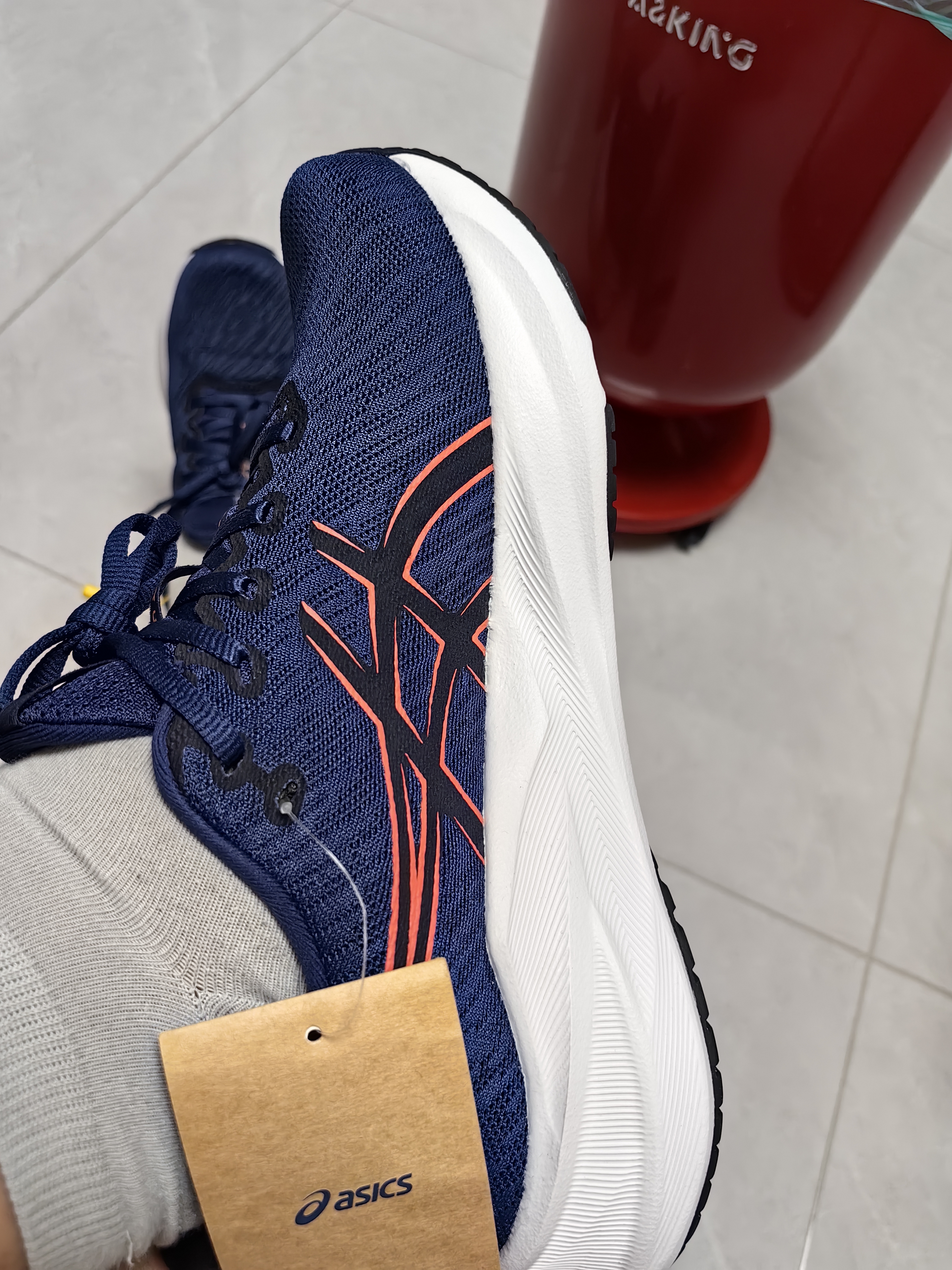亚瑟士ASICS男子缓震回弹跑鞋VERSABLAST 4 蓝色/红色 43.5  实拍图