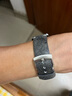 老皮匠真皮手表带配件 适用帝舵精工汉密尔顿表带小牛皮男女表链 复古风牛皮表带配件 22mm 灰色-钢色扣 22mm 实拍图