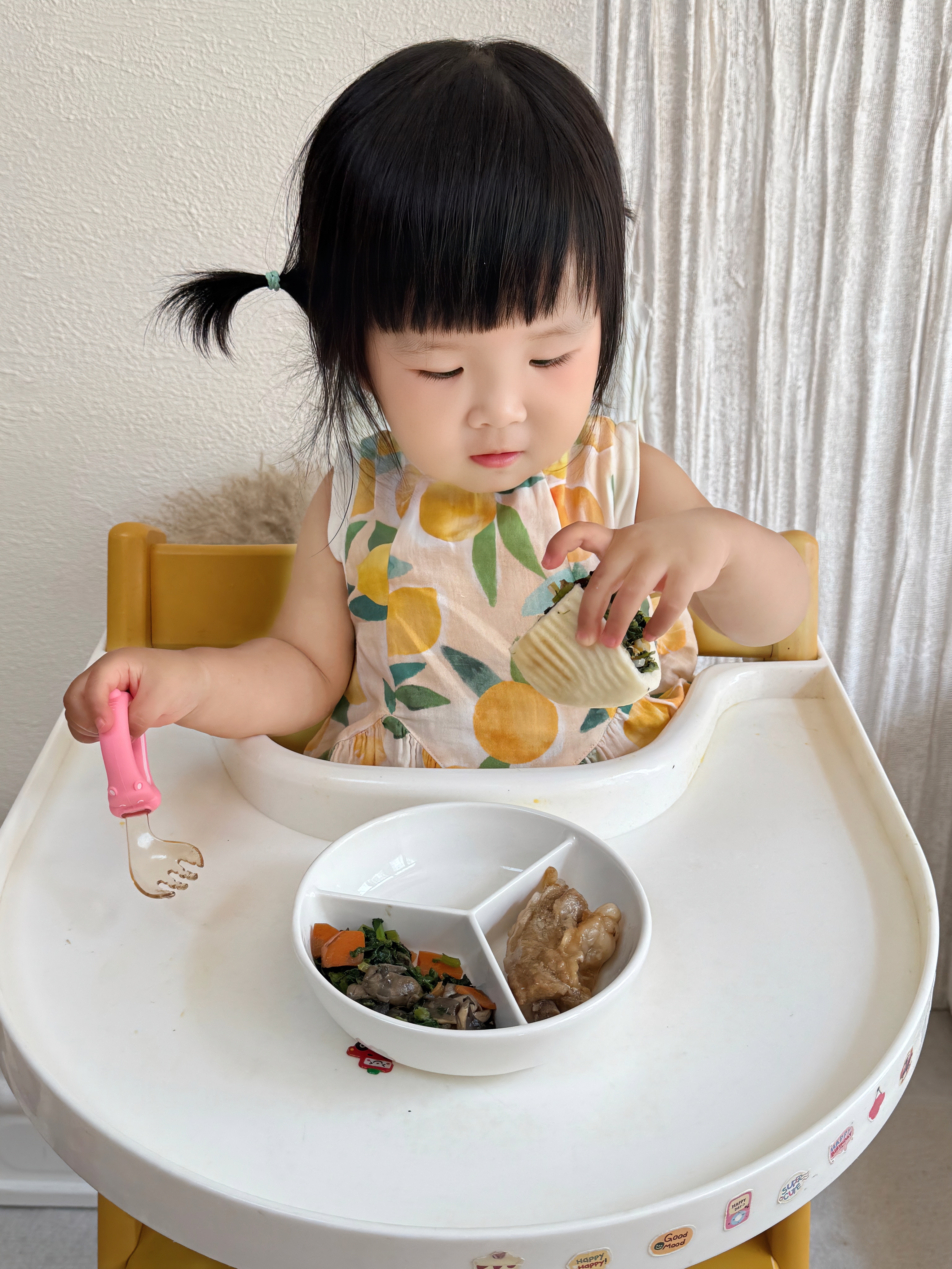葆氏宝宝辅食一锅蒸餐盘圆形三分格儿童陶瓷蒸蛋碗电饭锅内蒸菜格 实拍图