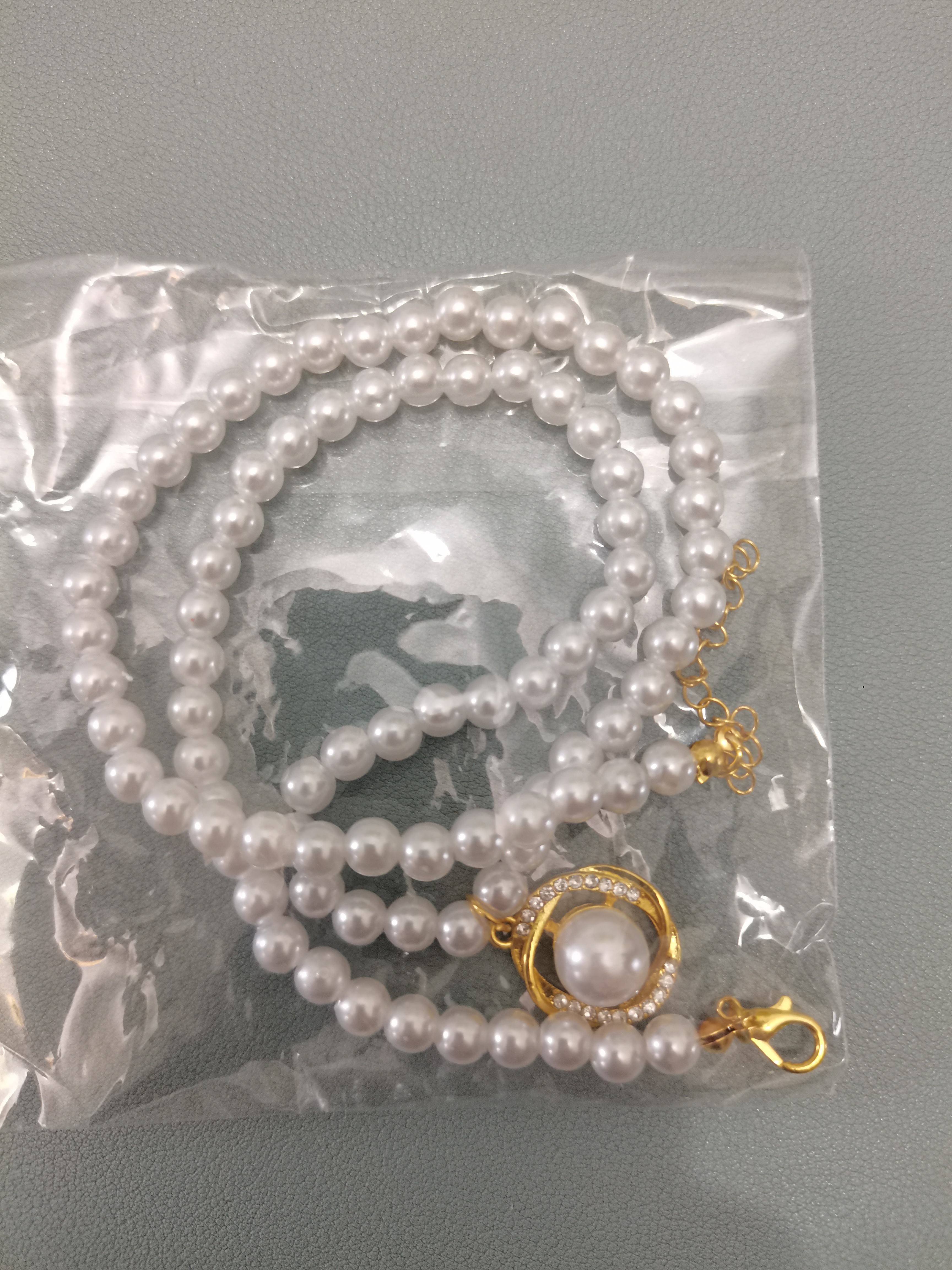 施家小米珠珍珠项链女年小众精致毛衣链吊坠项链 水钻花朵1条 实拍图