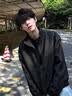 主意范（ZHUYIFAN）夹克男飞行员春秋cleanfit休闲整套立领棒球服外套短款工装冲锋衣 黑红色【升级款男女皆可穿】 L 110-130斤 实拍图