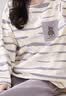 猫人睡衣女士【纯棉防螨抑菌】清新条纹带胸垫可外穿家居服香芋紫XL 实拍图