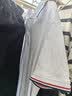 罗蒙男童短袖polo衫校园服饰秋夏T恤女童班服 条纹白色短袖POLO衫160 实拍图