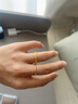 周六福黄金戒指女硬金三生三世足金素圈指环 定价单个 沙面8号-0.88g 实拍图