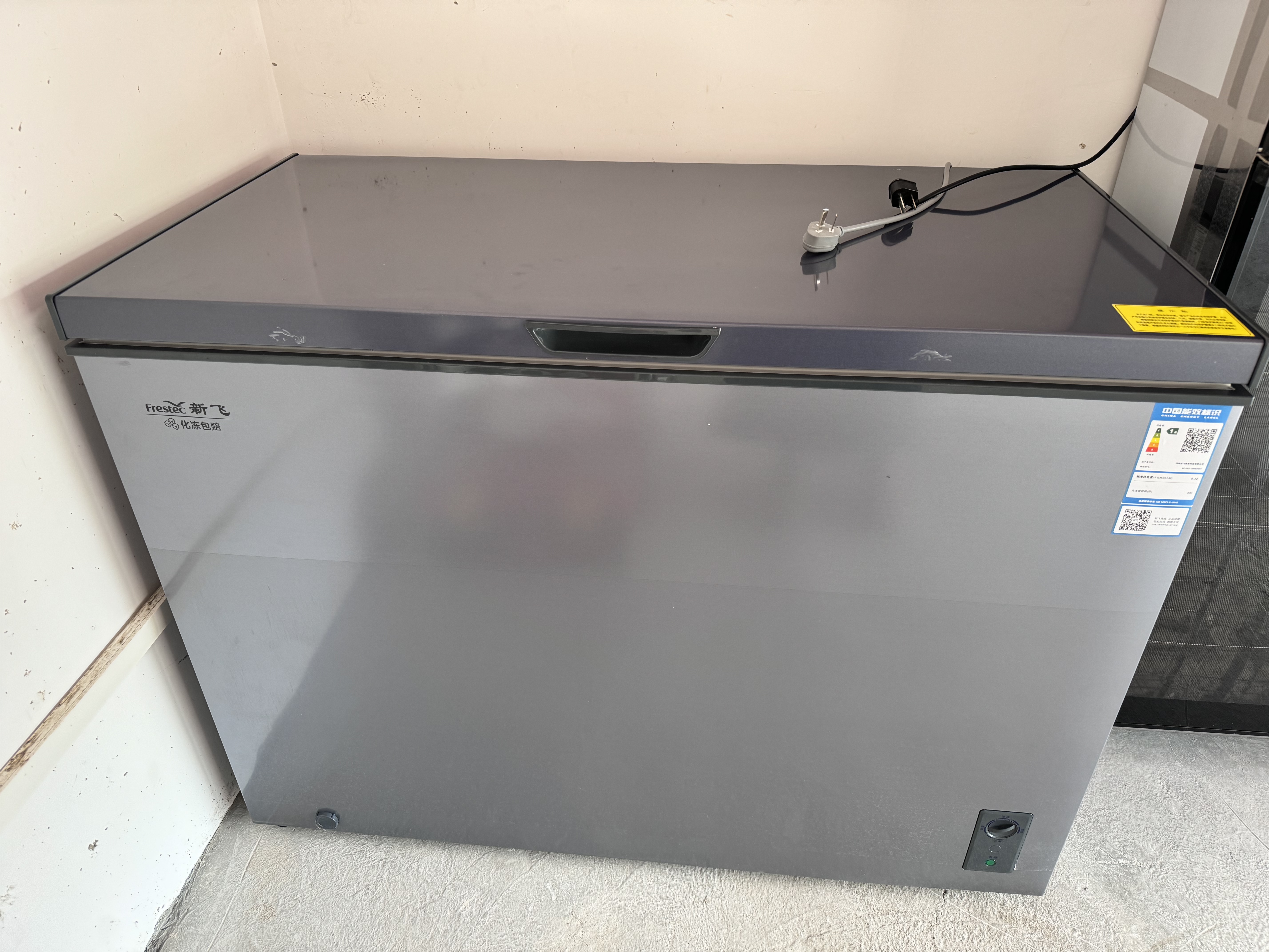 新飞300L单温家用冰柜小型【2026新款】立体减霜一级冷藏冷冻撞色面板小冰箱BC/BD-300KHDT 国家补贴 实拍图