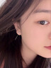 BJYLS999纯银针雪花耳钉女养耳洞流苏耳线足银针耳环2026轻奢高级耳饰 【999足银耳链】雪花耳线一对 实拍图