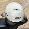 野马（YEMA）3c认证623-1S电动车头盔男摩托车安全帽女冬季双镜片半盔 四季通用 均码 卡其白配透明镜片 实拍图