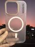 朗客适用iphone17pro手机壳苹果17Pro保护套磨砂肤感带磁吸无线充电壳防滑防摔防刮花半透明不易氧化 实拍图