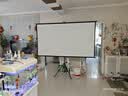 快朵小屋 100英寸16:9支架挂壁两用幕布 白玻纤4K3D高清可移动免打孔投影仪幕布家用办公极米坚果当贝小米 实拍图