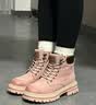 Dickies女士马丁靴高帮时尚情侣靴百搭工装靴女 粉色 女款-35  实拍图