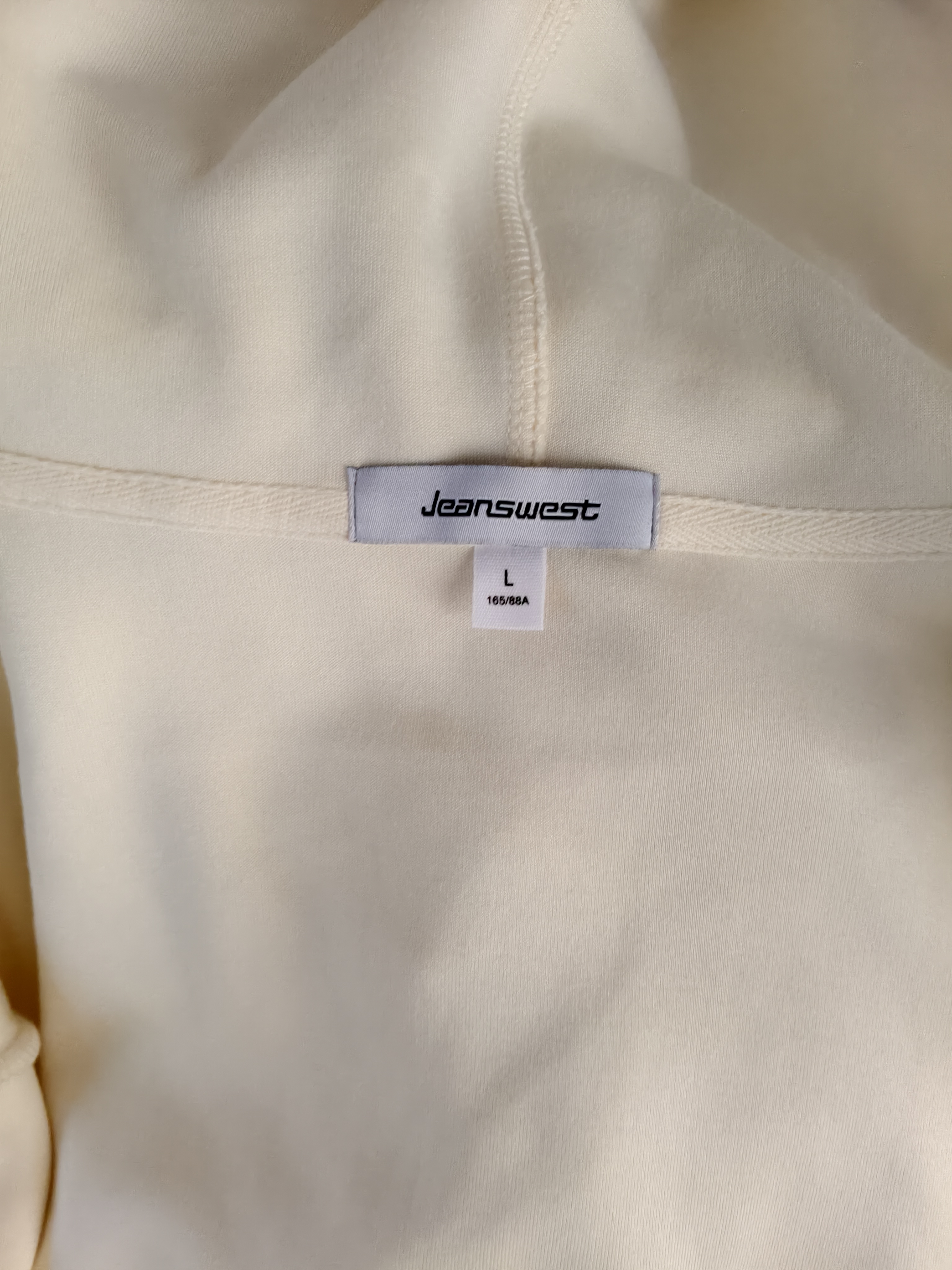 真维斯（Jeanswest）外套女连帽开衫卫衣女装春秋冬季新款宽松休闲潮流韩版学生上衣服 薄款 米色 眨眼熊_K L 实拍图