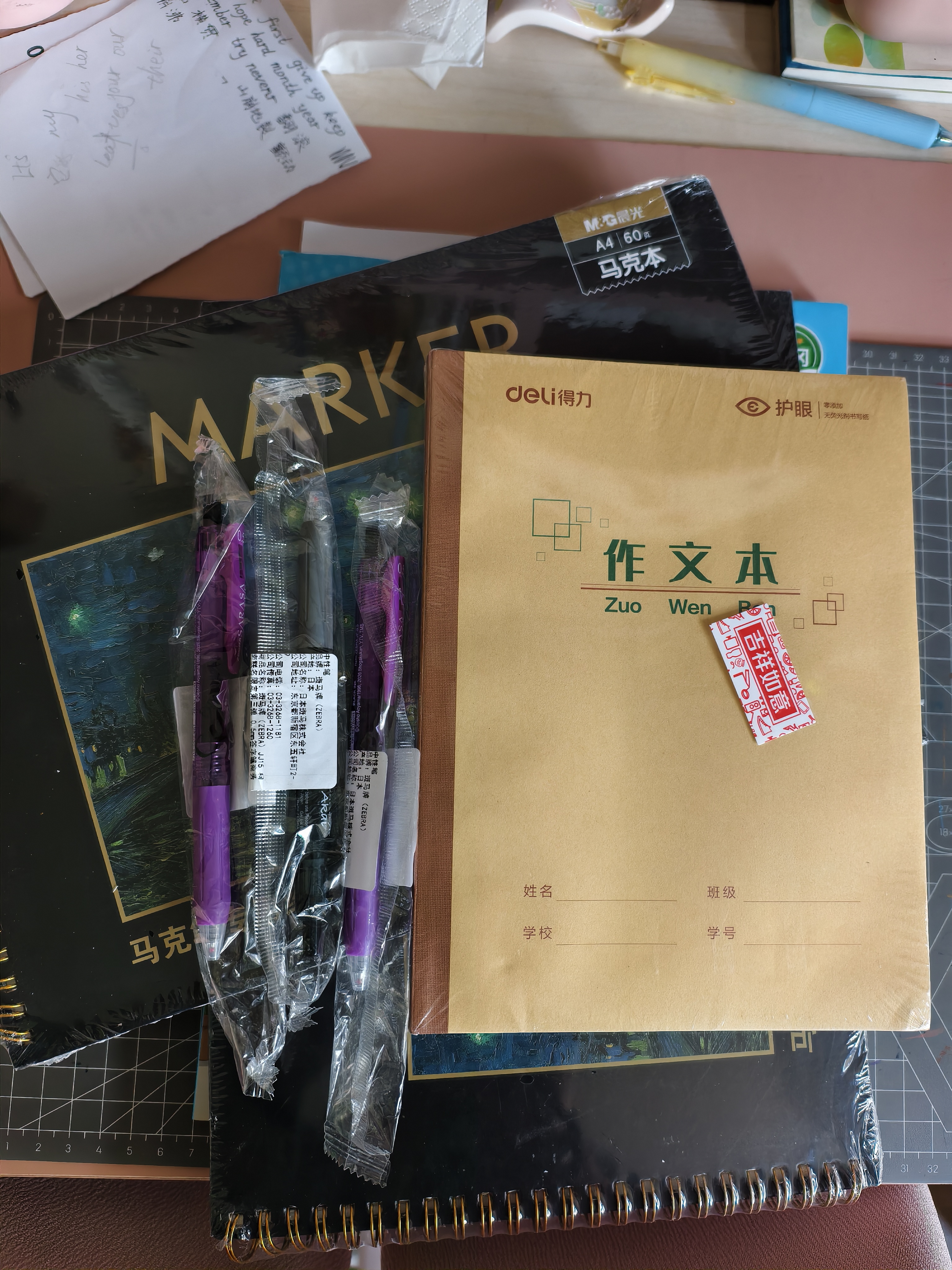 晨光（M&G）文具A4/60页马克笔专用本 线圈图画本美术本手绘本儿童绘画 生日礼物EA4766B 实拍图