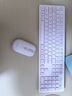 联想（Lenovo）无线键盘鼠标套装 键鼠套装 全尺寸键盘 商务办公 USB 适用笔记本台式机一体机 KN220/T221 粉色 实拍图