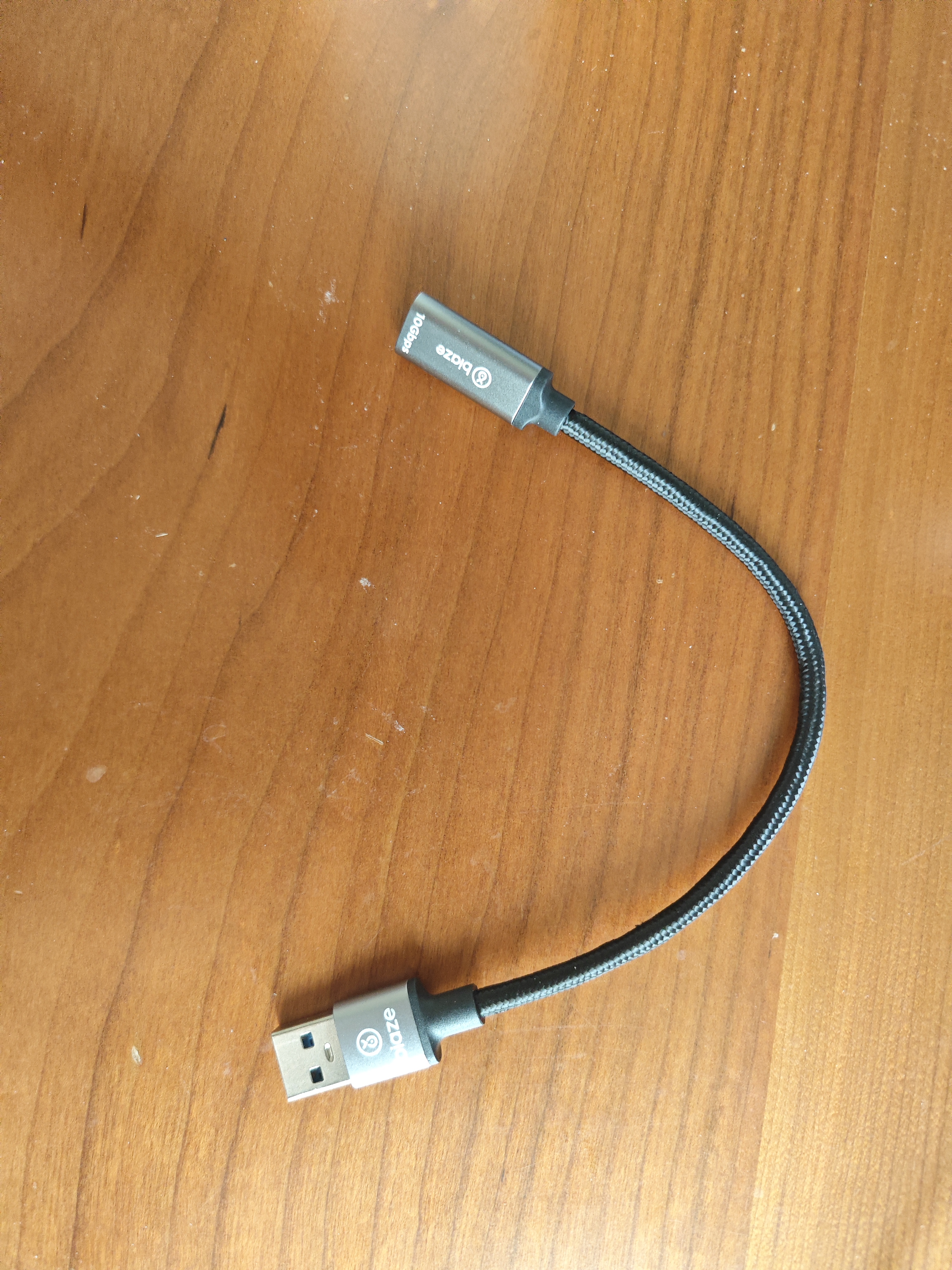 毕亚兹 USB转Type-c转接头A公转C母3.2Gen2高速10Gbps传输延长线笔记本电脑iPad手机快充数据转换器 实拍图
