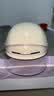 京东京造电动车头盔3C认证男女士款春夏四季盔透气轻便自行车摩托车电瓶车安全帽透明短镜米白 54-58cm头围 实拍图