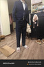 罗蒙（ROMON）休闲裤男商务休闲时尚职业西装裤弹力修身百搭裤子男装黑色34 实拍图