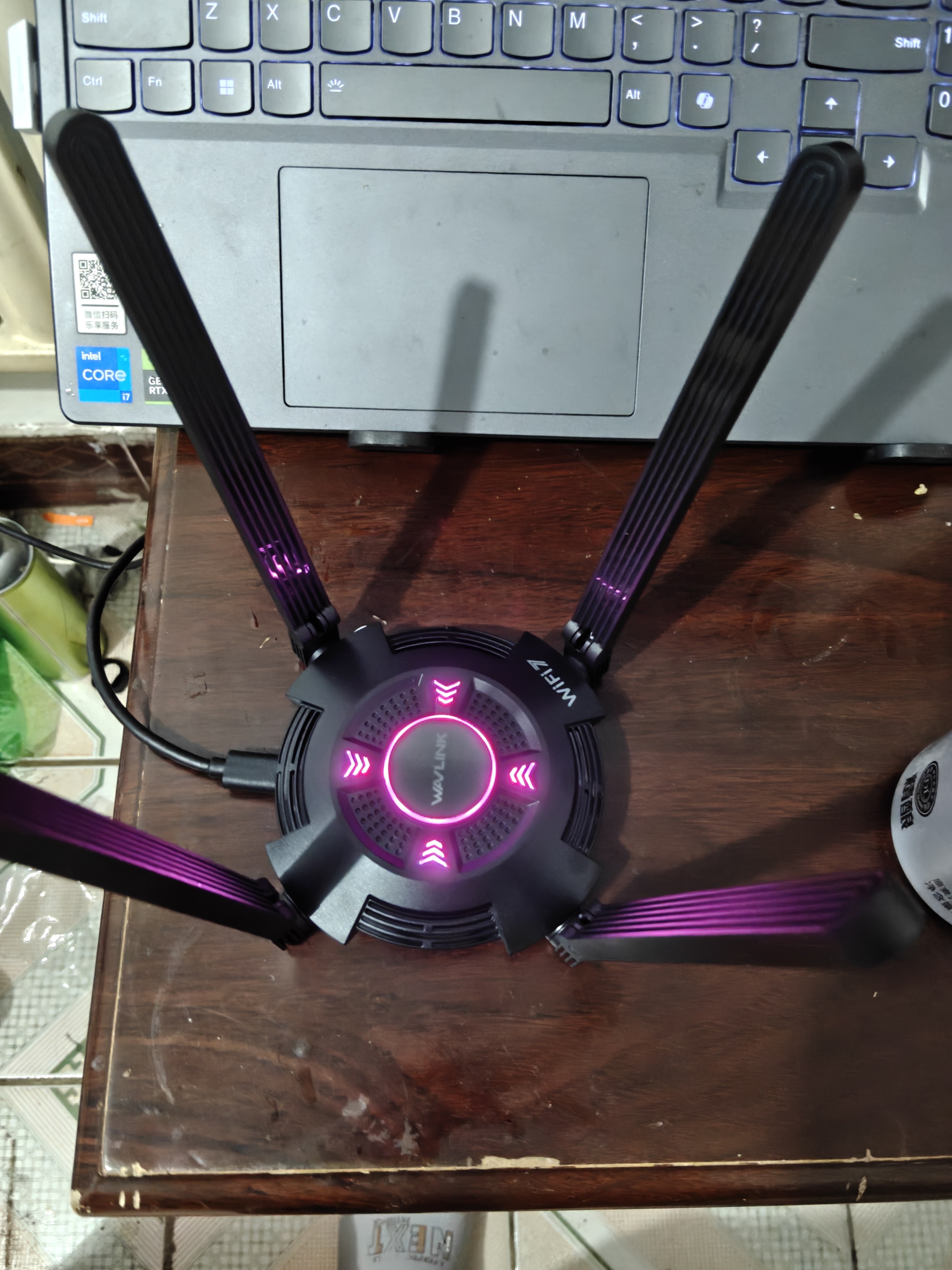 睿因（Wavlink）USB千兆无线网卡电竞WIFI7免驱BE6500三频5G台式机专用电脑主机笔记本网络发射wifi接收器Ultra 3 实拍图