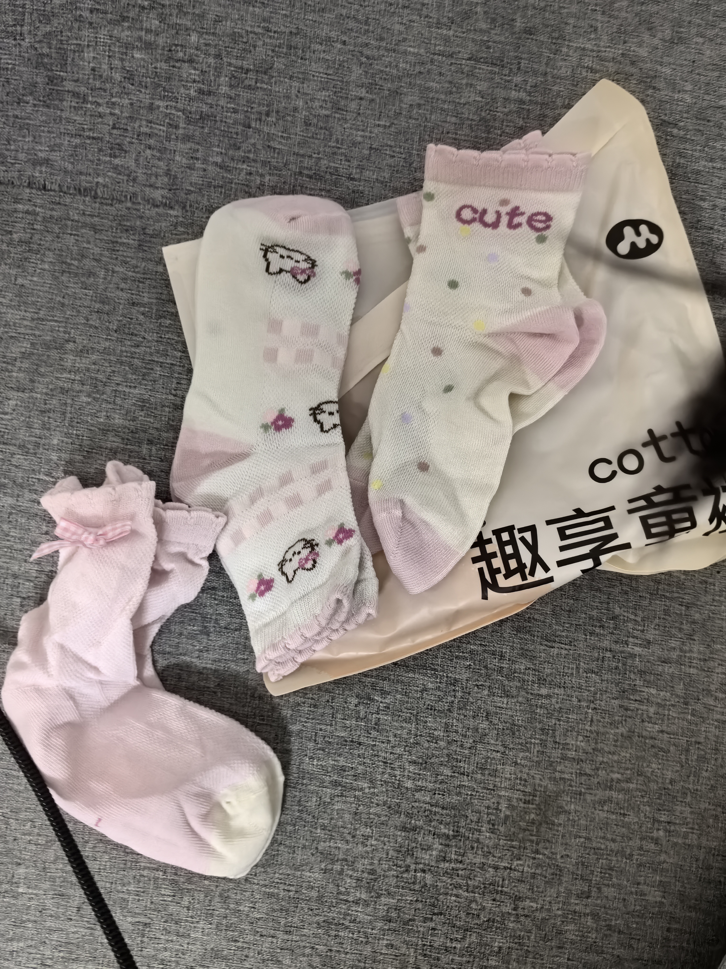 棉奇熊女童袜子春夏薄款网眼中筒袜女孩中大童春秋童袜宝宝棉袜2026短袜 实拍图