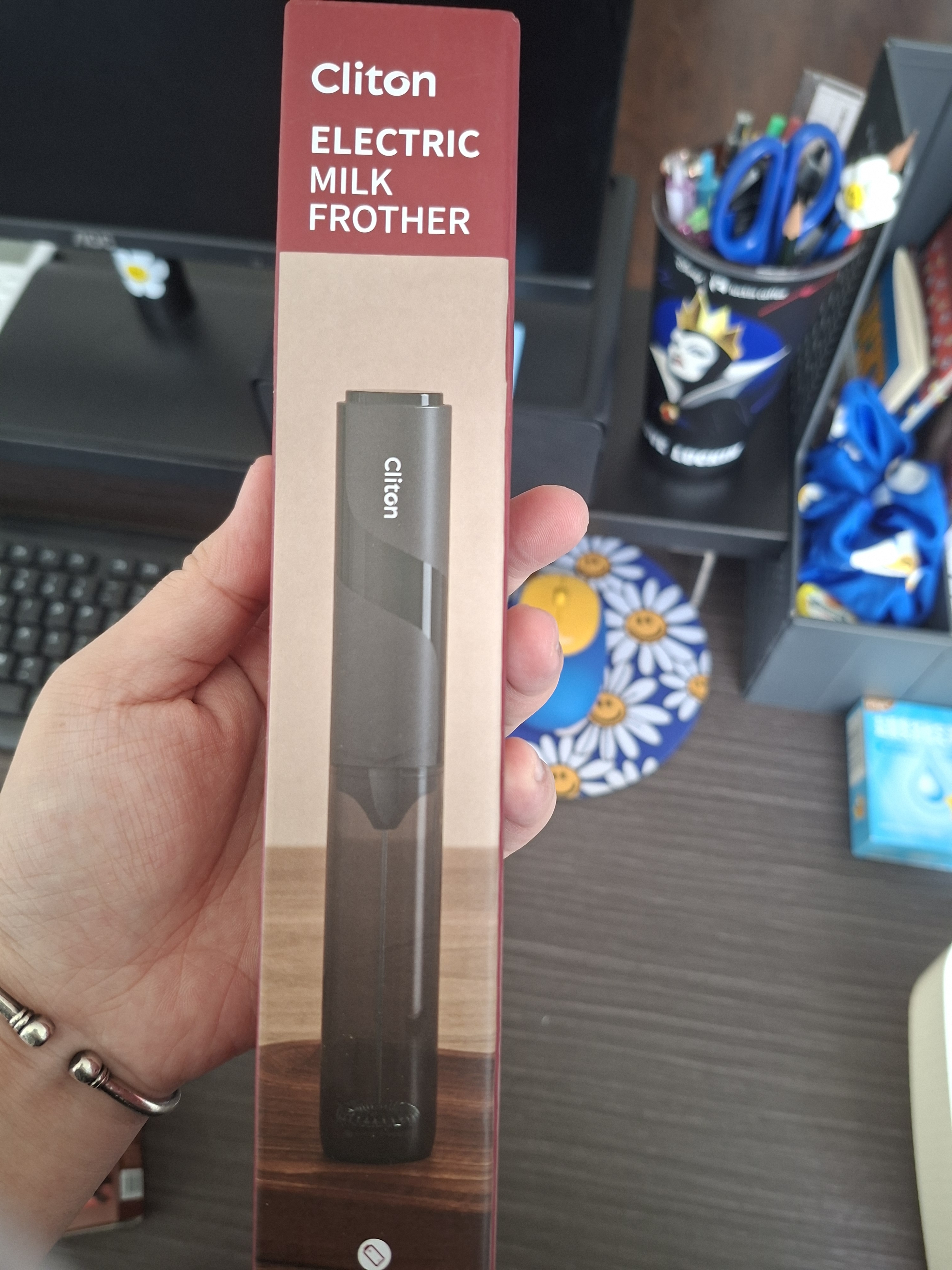 CLITON咖啡奶泡打发器收纳式电动咖啡打泡器搅拌棒搅拌器打奶泡器打蛋器 实拍图