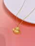中国黄金（CHINA GOLD）福袋钱币黄金项链女足金吊坠挂坠生日中秋节礼物送女朋友老婆 足金吊坠约1.0g*配镀金色银链【甄选礼盒】 实拍图