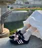 adidas「冰淇淋T头鞋」VS JOG 2.0薄底运动鞋男女阿迪达斯轻运动 黑色/浅粉 (推荐女生选小半码)   36 实拍图