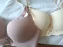 欧诗倩无痕内衣女小胸聚拢加厚美背胸罩收副乳调整型显大无钢圈文胸罩 豆沙色（单件） S 32/70（AB通杯厚约3CM） 实拍图