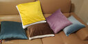 思篇柔软轻奢抱枕天鹅绒沙发靠垫客厅欧式床头靠背靠枕汽车办公室腰枕 姜黄色(荷兰绒) 抱枕套45*45cm+枕芯 实拍图