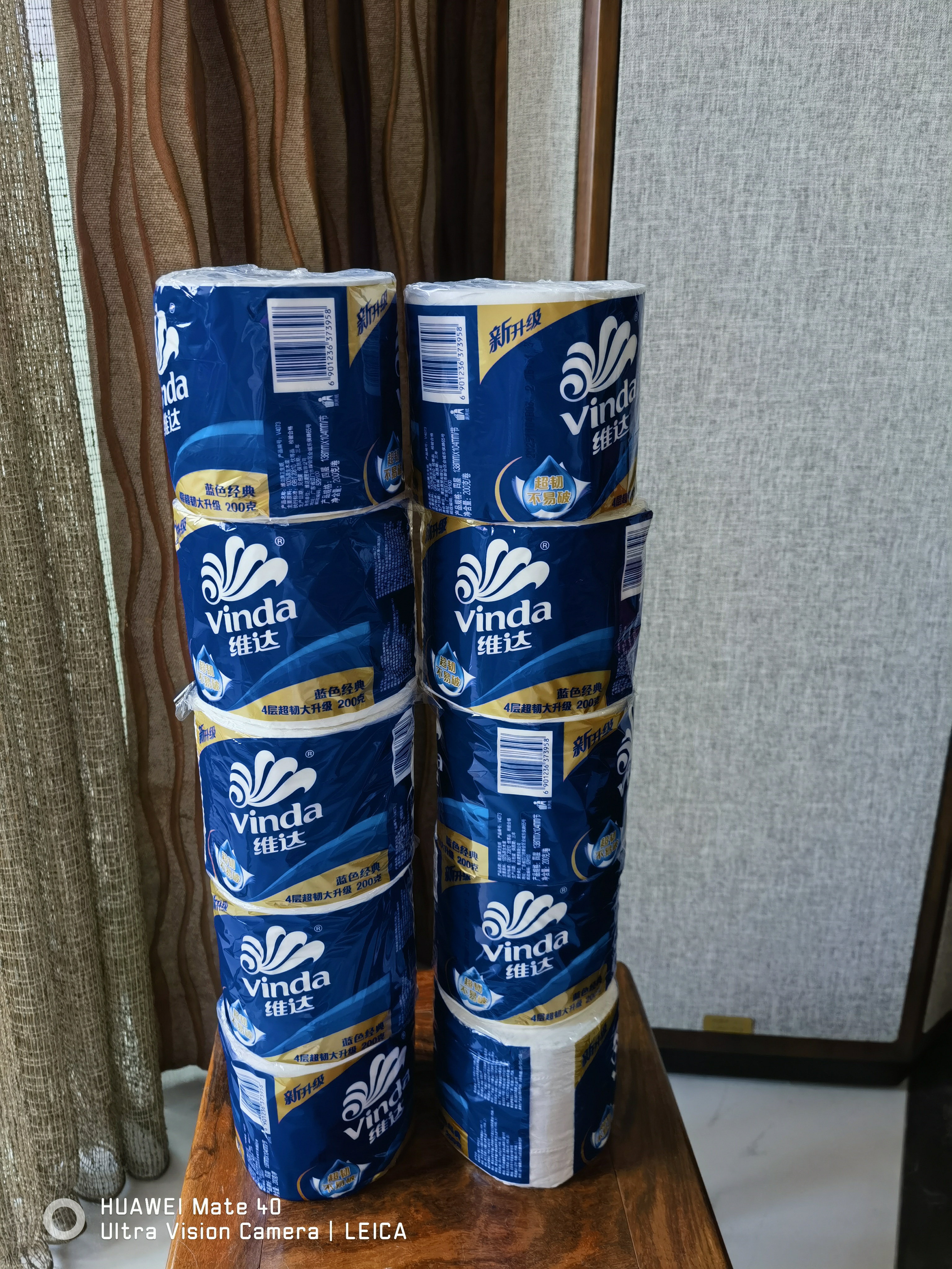 维达（Vinda）有芯卷纸 蓝色经典4层200克*10卷 厚韧大分量 卫生纸厕纸 卷筒纸 实拍图