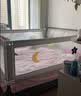 丸丫K2婴儿床围栏宝宝防摔床护栏床边挡板免打钉三面灰熊1.8+2+2+床单 实拍图