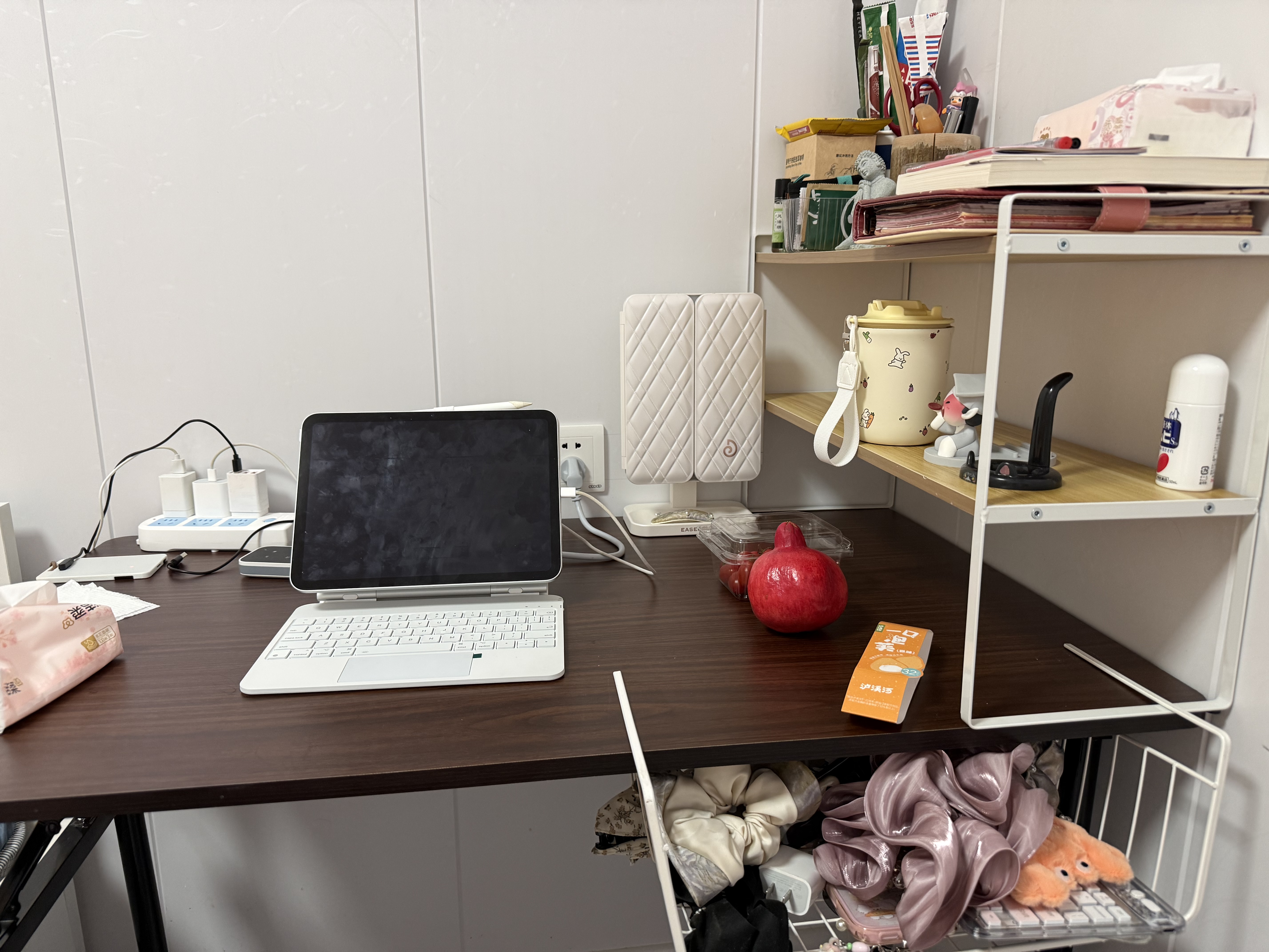 全品屋免安装可折叠电脑桌台式书桌学习桌简约现代家用办公桌卧室 实拍图
