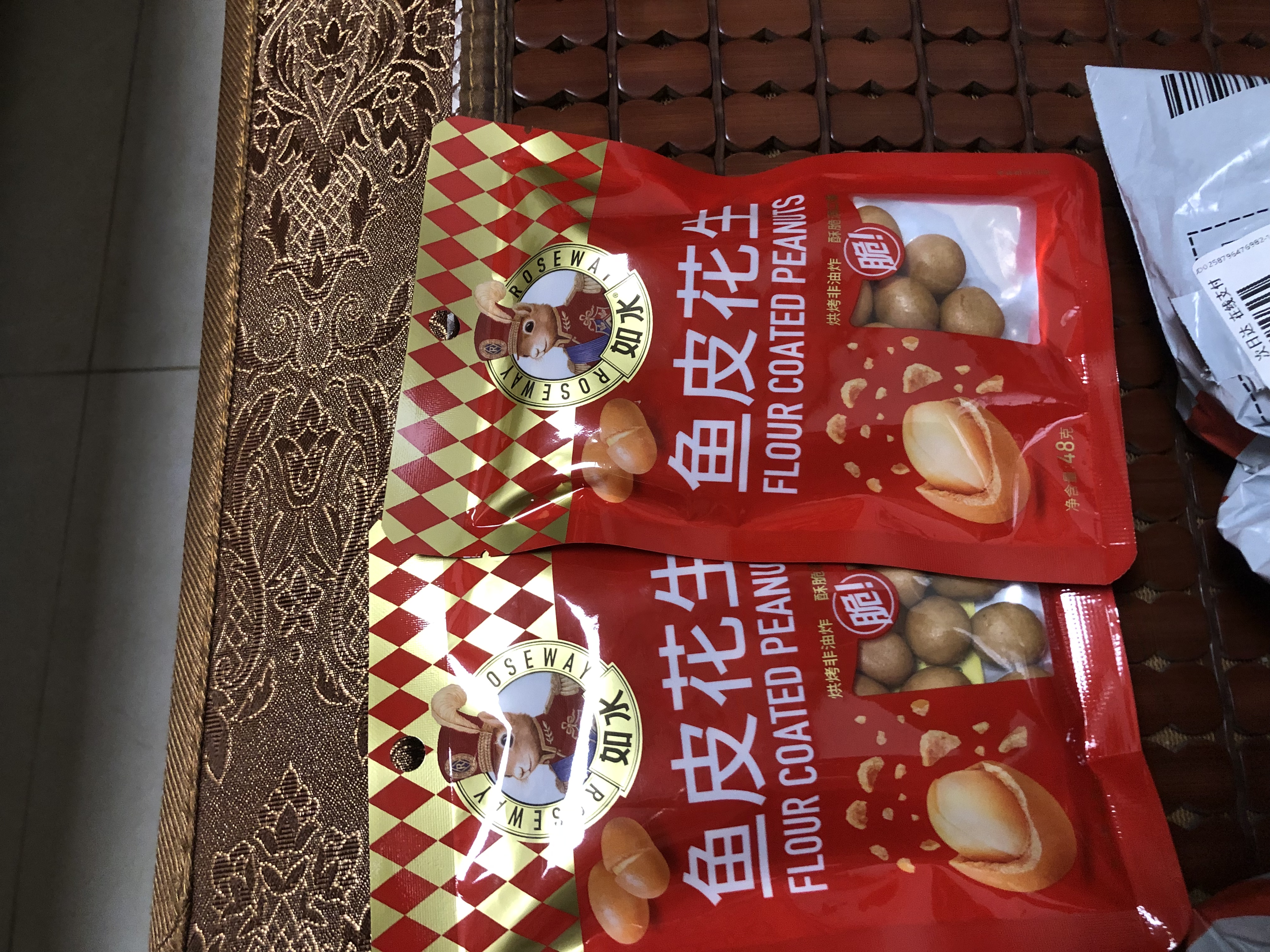 如水 鱼皮花生48g/袋 网红休闲轻零食 一口回到小时候 户外便携小包装 实拍图