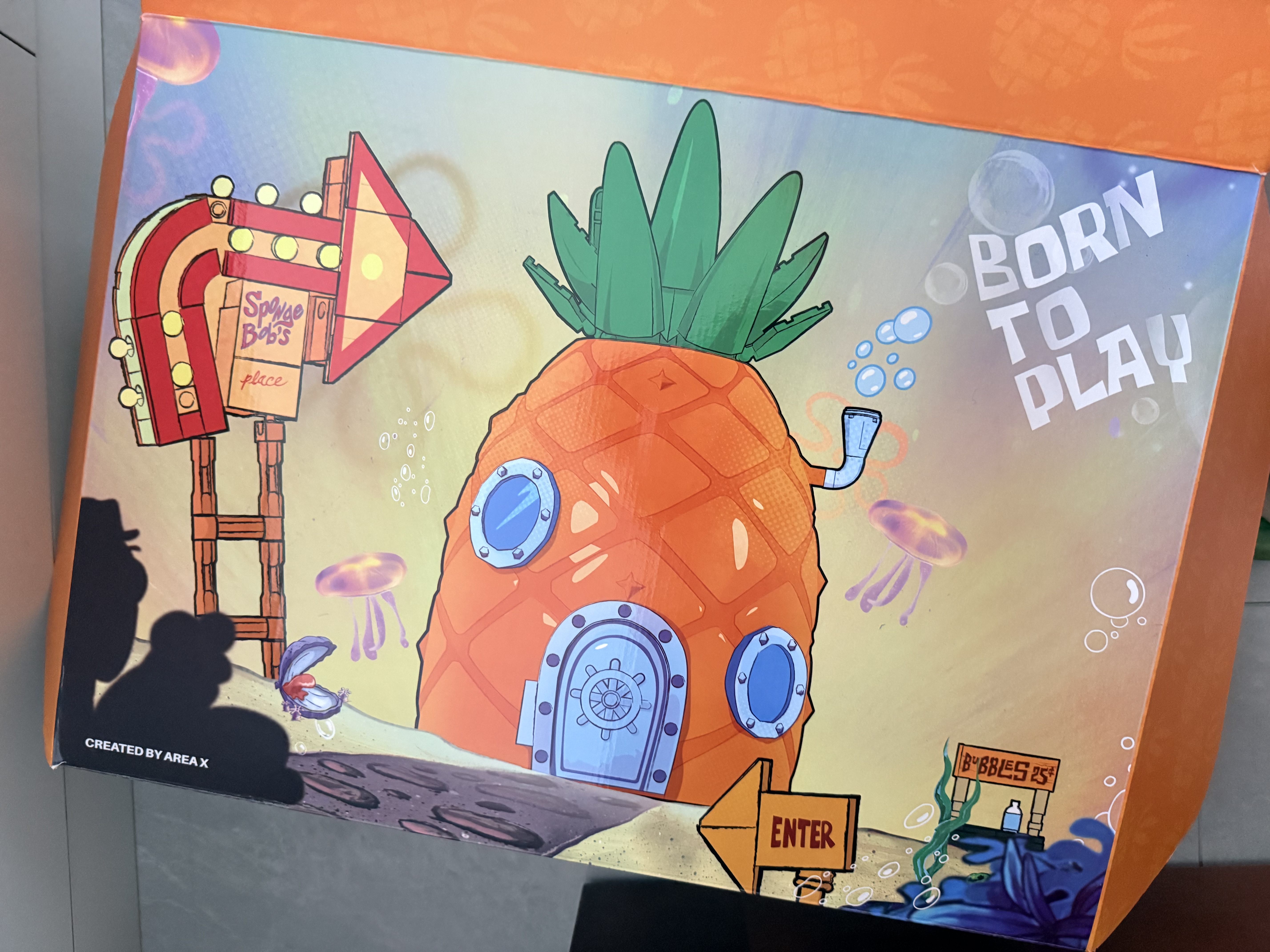 AREA-X砖区 海绵宝宝正版授权潮玩积木生日礼物 菠萝屋AB0032 实拍图