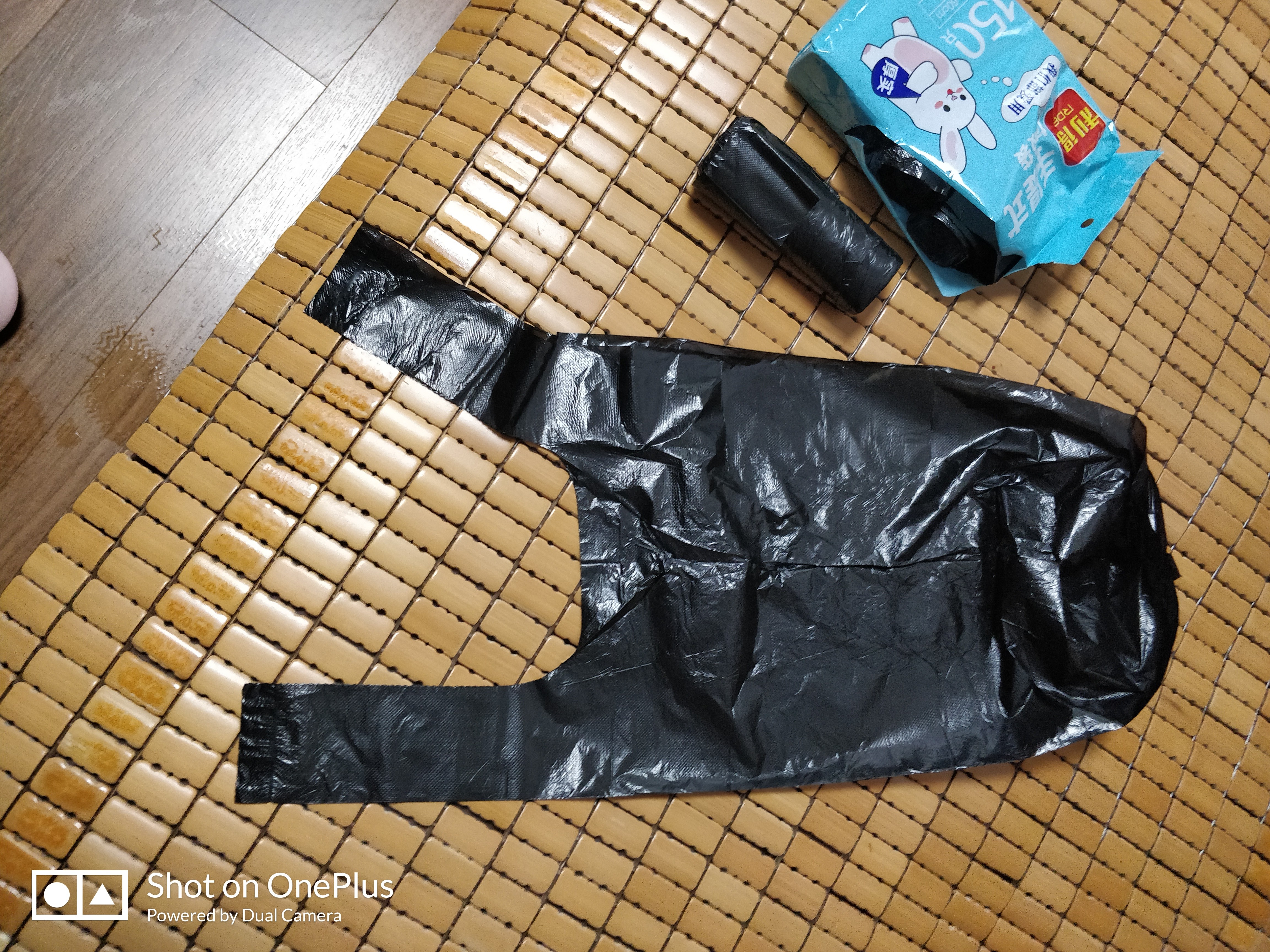 利得背心垃圾袋黑色50*60cm150只双面1.6丝办公家用大号手提袋 实拍图