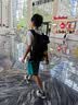 咕噜日记儿童速干五分裤春夏工装短裤 湖水蓝   150    实拍图