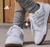 adidas ENTRAP美式校园风运动鞋少年感复古篮球风板鞋阿迪达斯   白色/金属暗银   38.5 实拍图