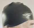 速比涛（Speedo）硅胶游泳帽男女长发防水成人泳帽时尚经典款3D 黑色 实拍图