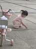 紫榕 儿童自行车女孩单车3-8岁公主款脚踏车男女宝宝小孩童车 草莓兔-浅米胎【升级4CM闪轮】加厚车框 12寸 适合80-90cm 实拍图