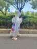 牧萌儿童雨衣男童学生上学专用带书包位女童防雨服幼儿园雨披 实拍图