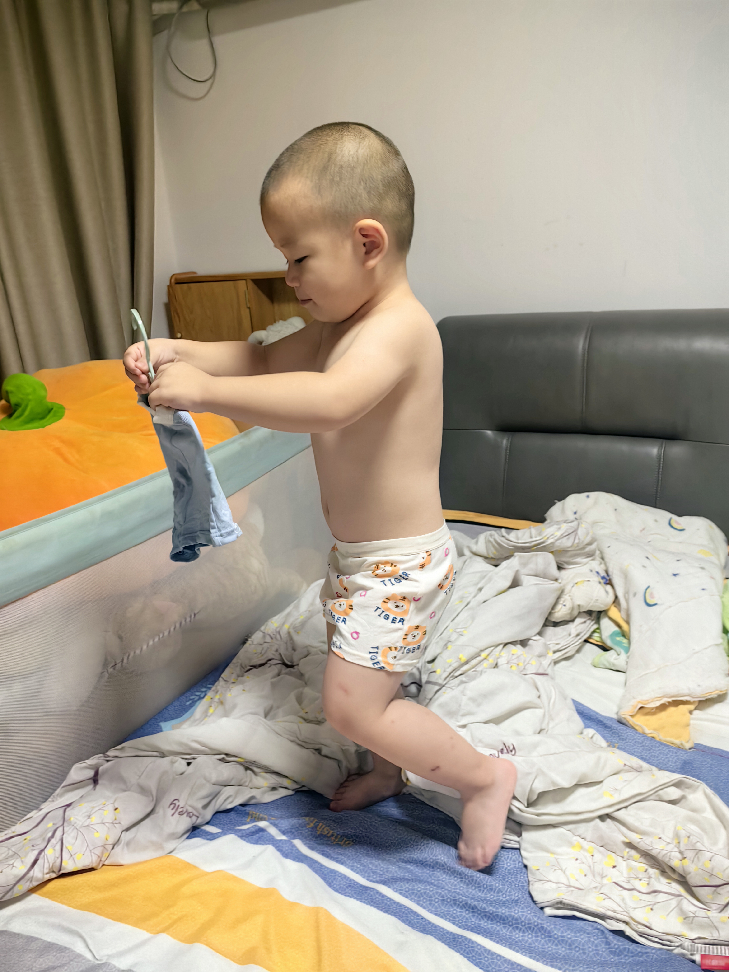 棉奇熊男童内裤儿童全棉平角裤男孩四角短裤男宝宝不夹PP中大童底裤4条 【100%棉裆】卡通老虎-100%纯棉档 天然10A抗菌- 4条 110 -身高95-110cm 体重25-35斤 实拍图