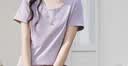 森马（Semir）短袖t恤女26夏季短款显瘦U领内搭正肩宽松圆领打底衫109326100001 实拍图