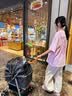 宠物推车狗狗猫咪犬轻便可折叠车包分离外出手推车遛狗小型老年犬 P6Y黑色（把手可调节）+餐盘 实拍图