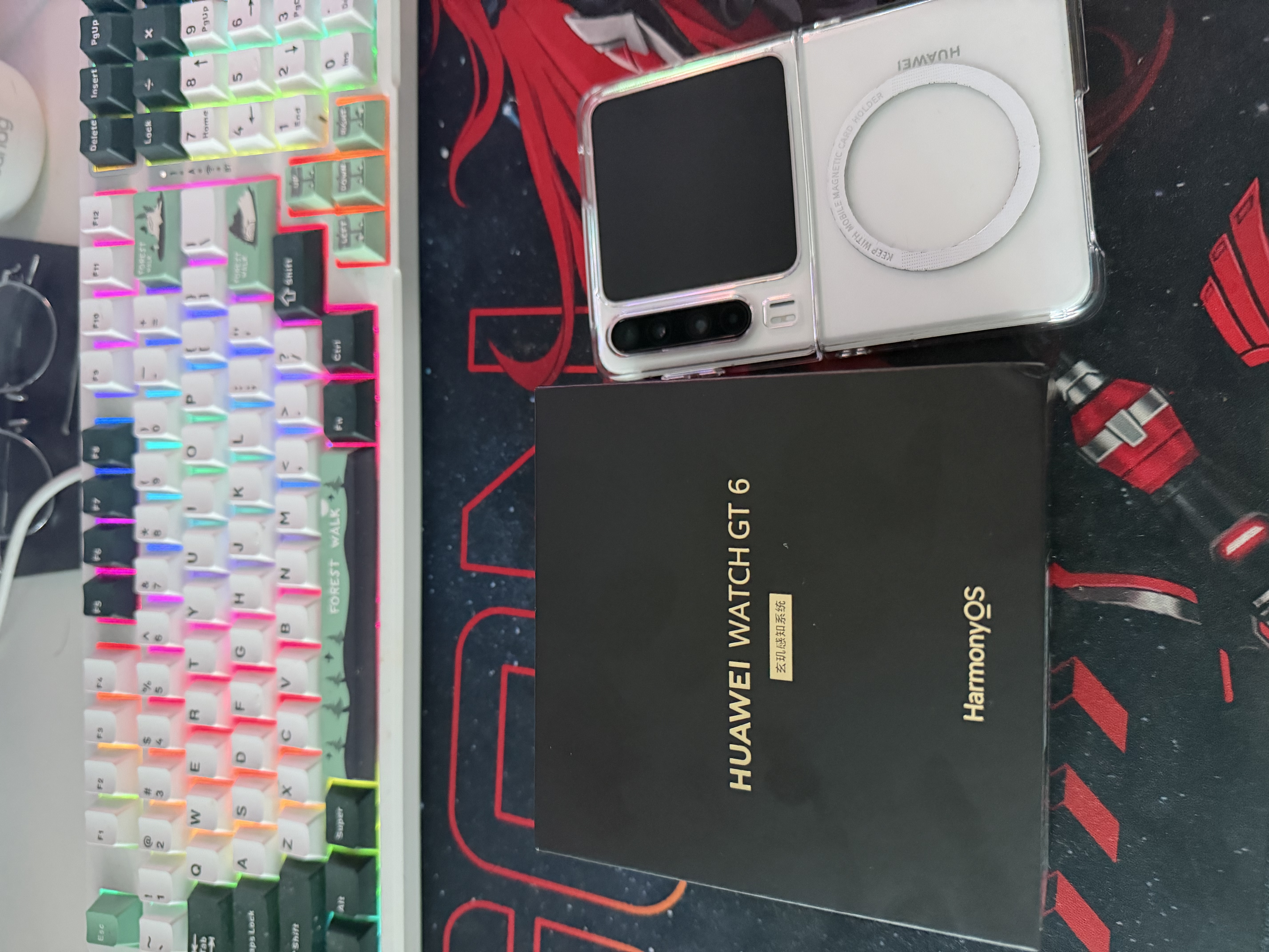 华为（HUAWEI）手表WATCH GT 6【咨询享优惠】运动智能两周续航蓝牙通话体温心率健康监测送男女士朋友礼物5pro 46mm原野绿【皮表带+贴膜】 实拍图