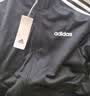 adidas休闲舒适三条纹立领夹克外套卫衣男装秋季阿迪达斯轻运动 黑色/白（推荐选大一码）   S 实拍图